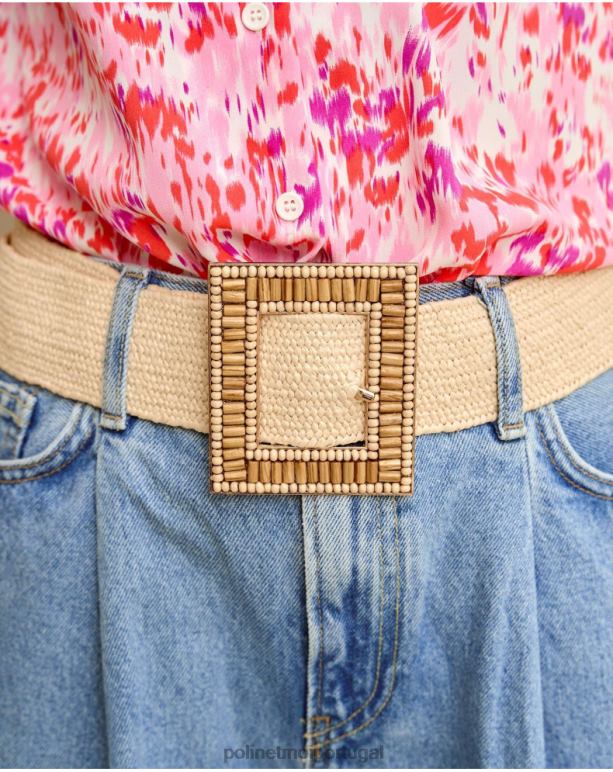 cinto quadrado lide Polin et moi JV4FH403 acessórios cru