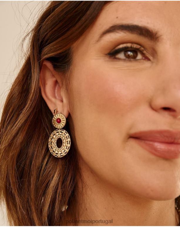 brinco de ouro verina Polin et moi JV4FH388 acessórios telha