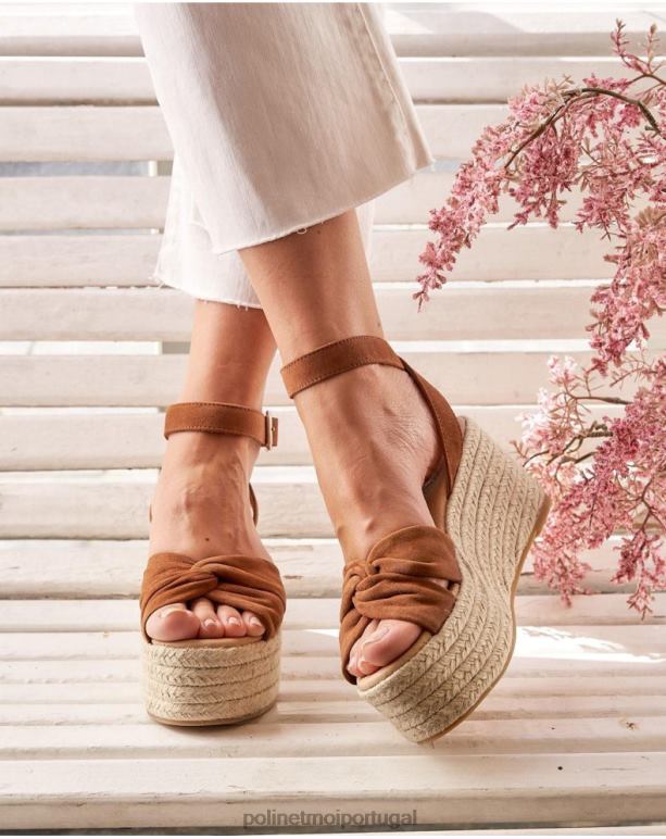 sandália plataforma yasemin Polin et moi JV4FH427 calçados marrom