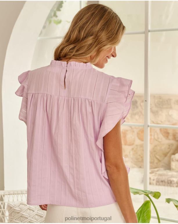 blusa babado saroa Polin et moi JV4FH170 roupas lilás
