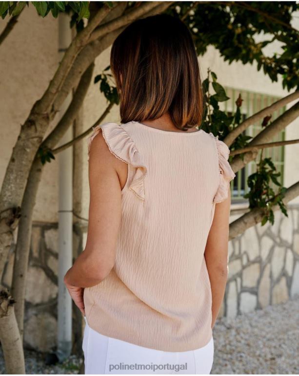 blusa babados rosalinda Polin et moi JV4FH187 roupas bege