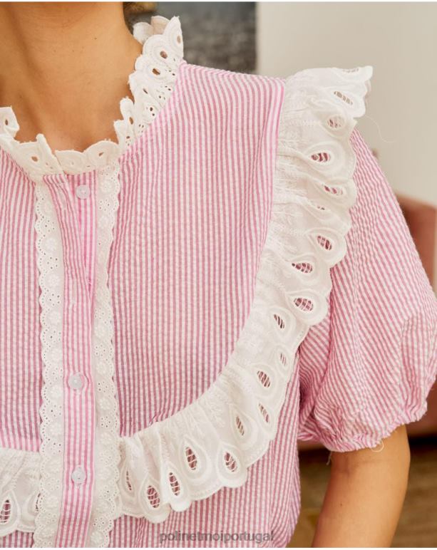 blusa baby mila Polin et moi JV4FH204 roupas rosa