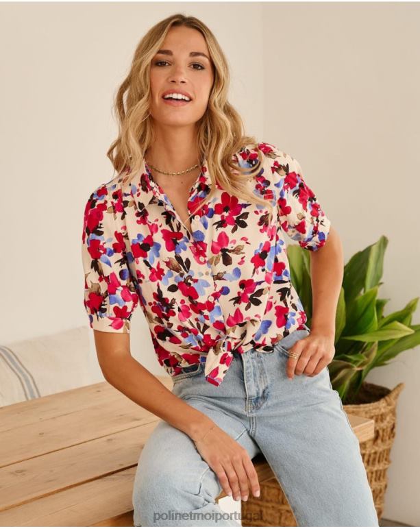 blusa flor tadea Polin et moi JV4FH182 roupas framboesa