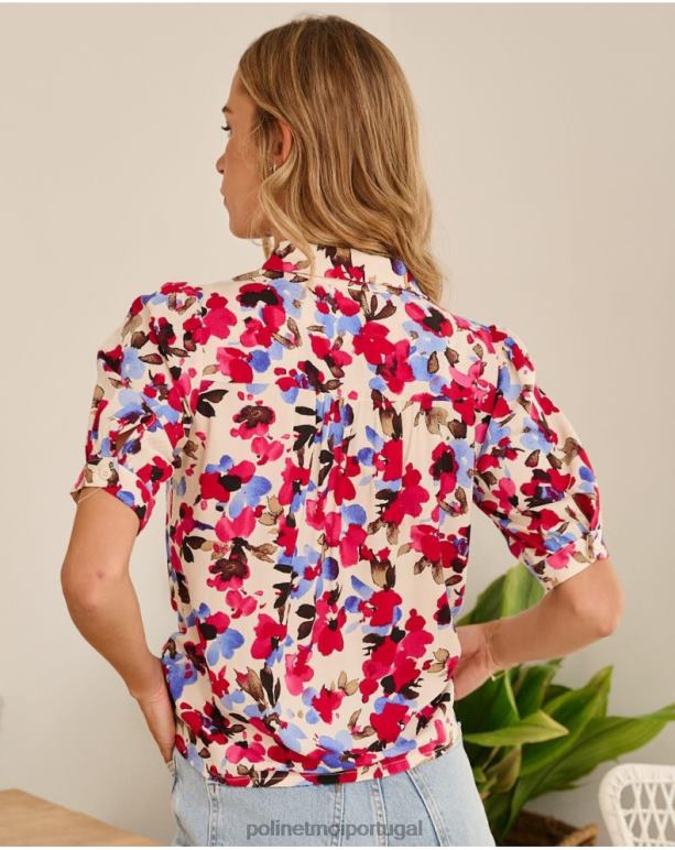 blusa flor tadea Polin et moi JV4FH182 roupas framboesa