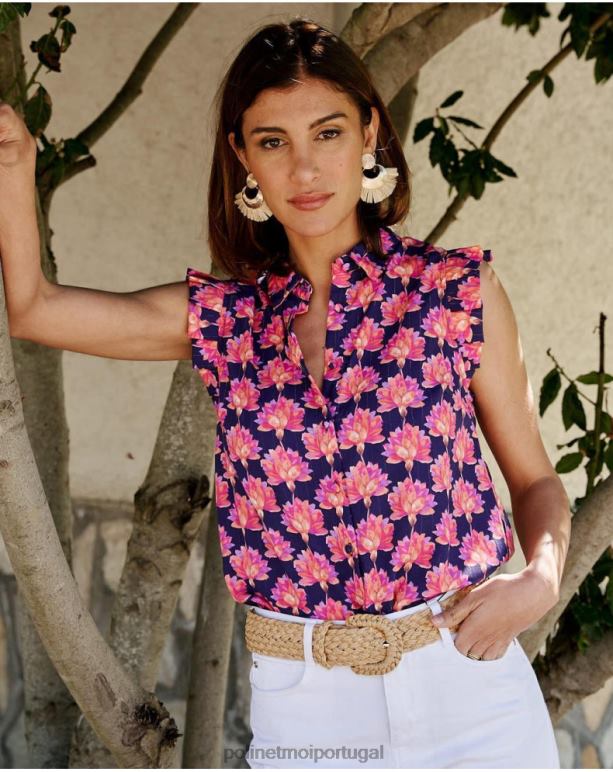 blusa floral jullia Polin et moi JV4FH191 roupas lavanda