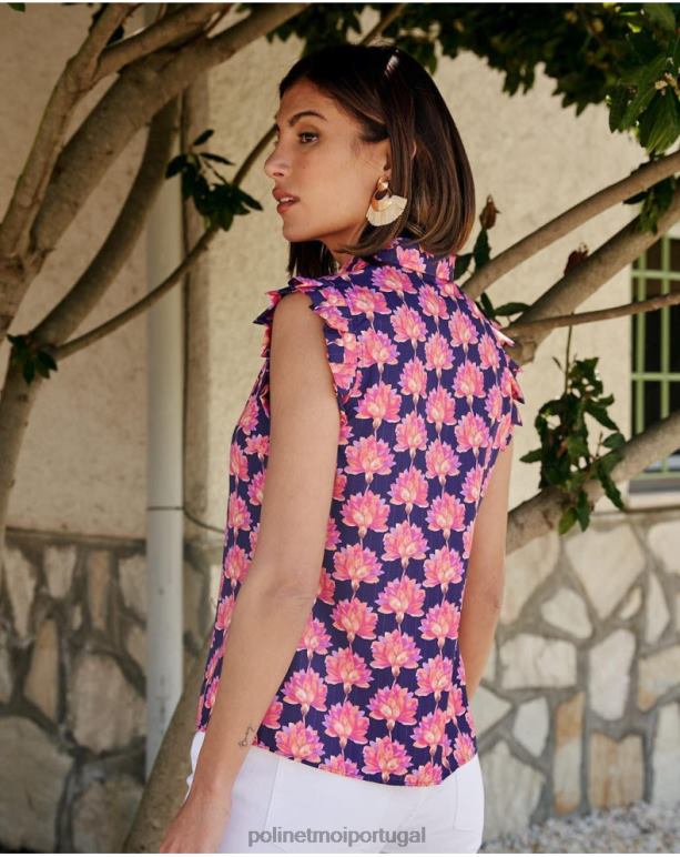 blusa floral jullia Polin et moi JV4FH191 roupas lavanda