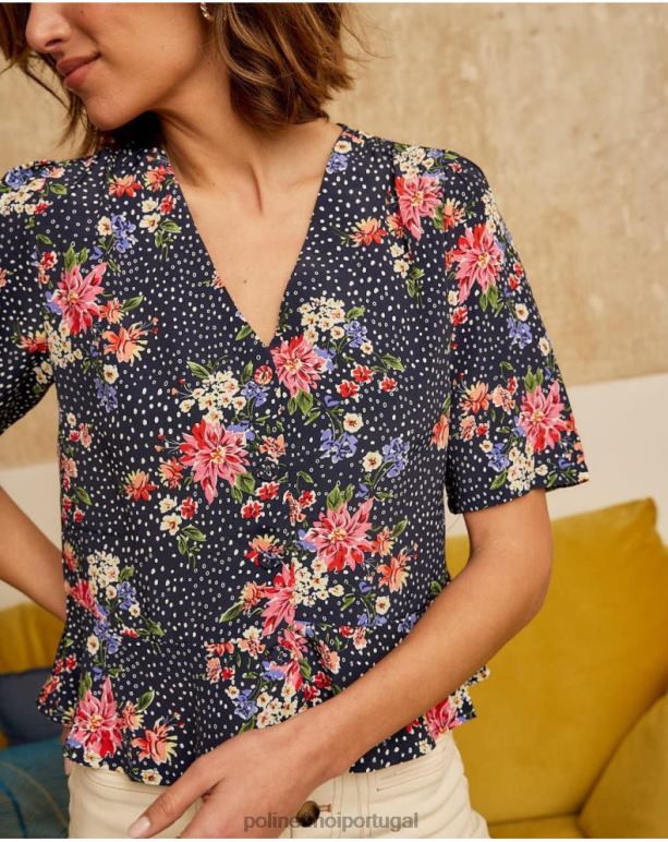 blusa topos fabia Polin et moi JV4FH220 roupas marinho