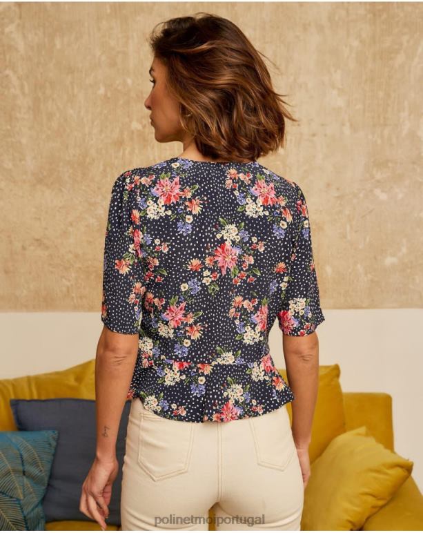 blusa topos fabia Polin et moi JV4FH220 roupas marinho