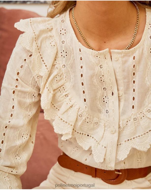 camisa bordada lia Polin et moi JV4FH208 roupas cru