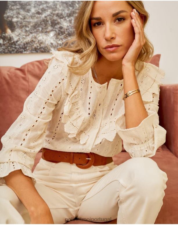 camisa bordada lia Polin et moi JV4FH208 roupas cru