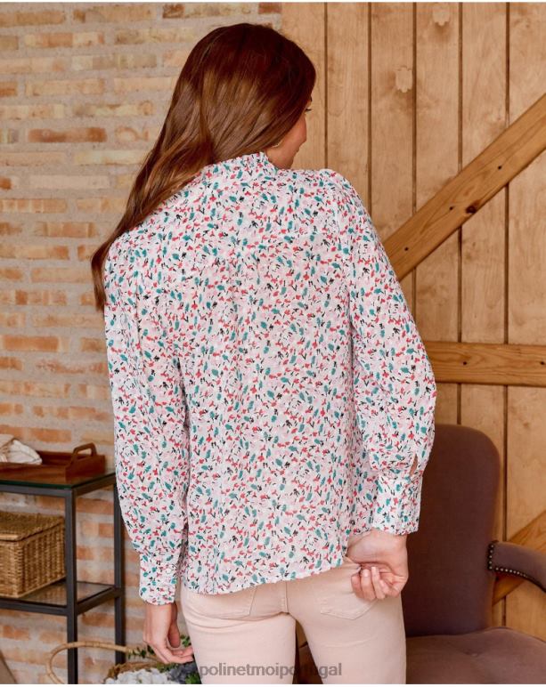 camisa fiama manchada Polin et moi JV4FH194 roupas cru