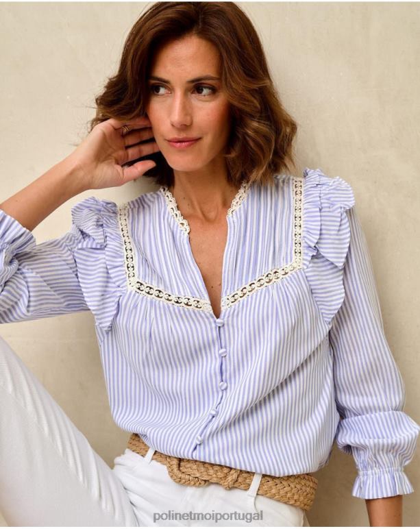 camisa listrada maela Polin et moi JV4FH150 roupas celestial