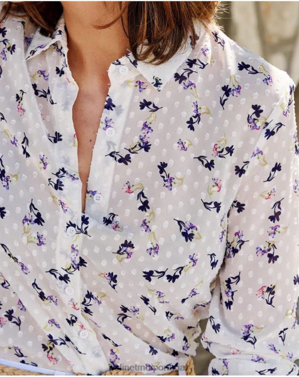 camisa plumeti emelina Polin et moi JV4FH200 roupas branco