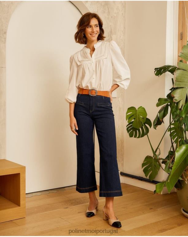 calça bea cropped Polin et moi JV4FH335 roupas marinho