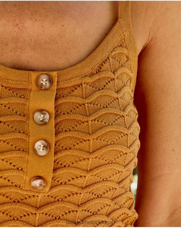 botões bonnie superiores Polin et moi JV4FH293 roupas ocre