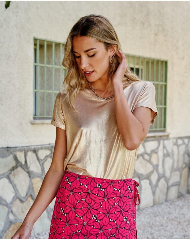 camiseta brillo astrid Polin et moi JV4FH292 roupas ouro/platina