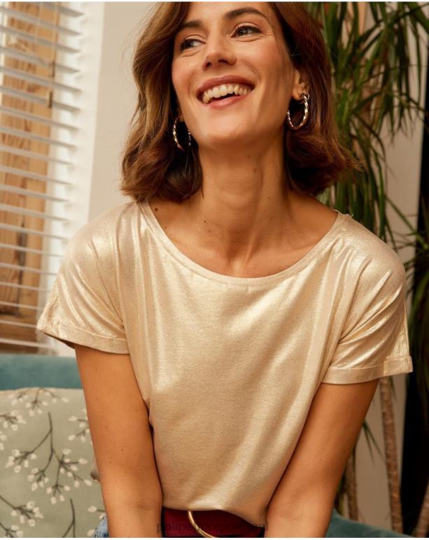 camiseta brillo galia Polin et moi JV4FH289 roupas ouro/platina