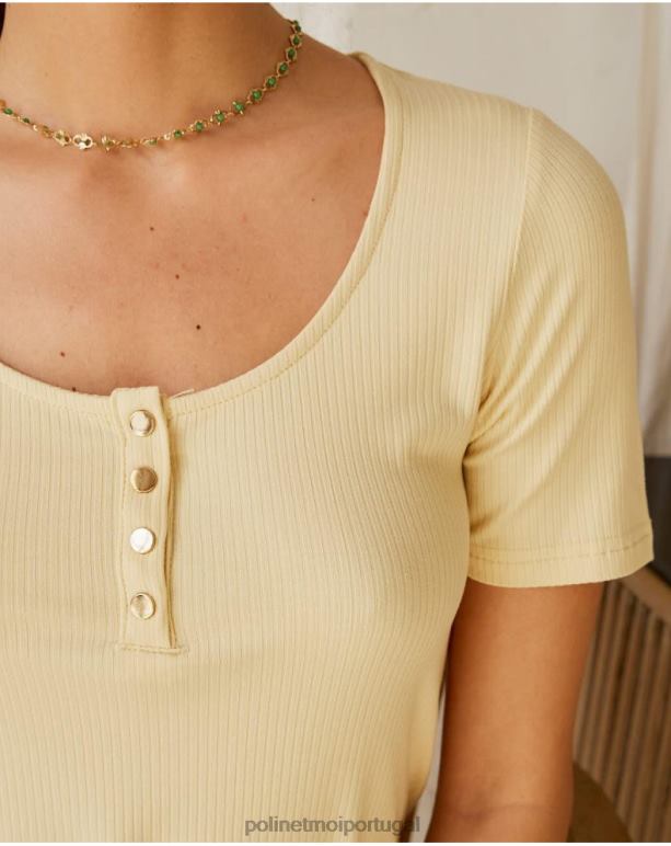 camiseta canale amelia Polin et moi JV4FH291 roupas amarelo