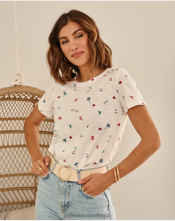 camiseta chuveiros zoraida Polin et moi JV4FH261 roupas branco