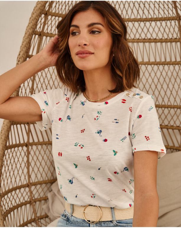 camiseta chuveiros zoraida Polin et moi JV4FH261 roupas branco