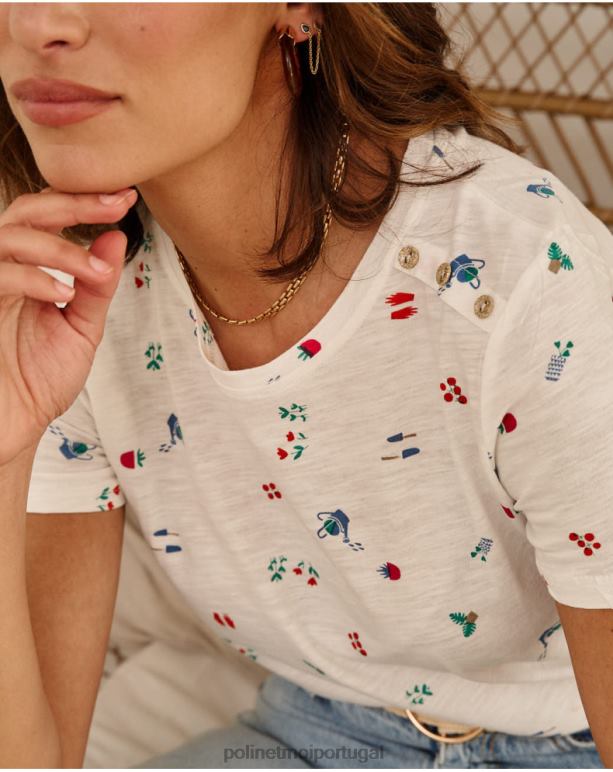 camiseta chuveiros zoraida Polin et moi JV4FH261 roupas branco