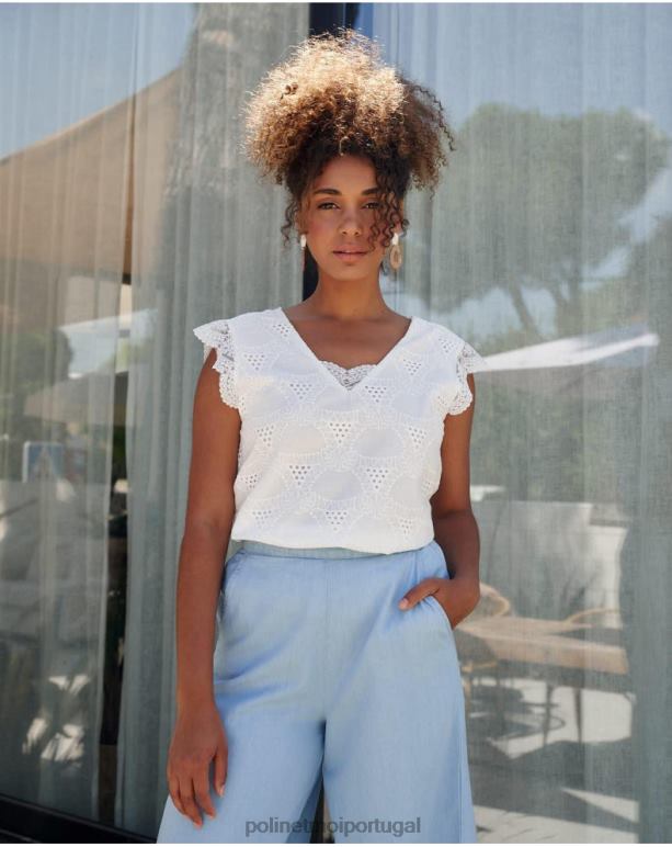 top batista amparo Polin et moi JV4FH240 roupas branco