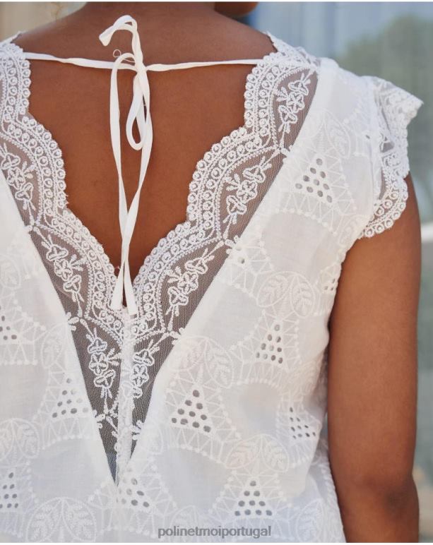 top batista amparo Polin et moi JV4FH240 roupas branco