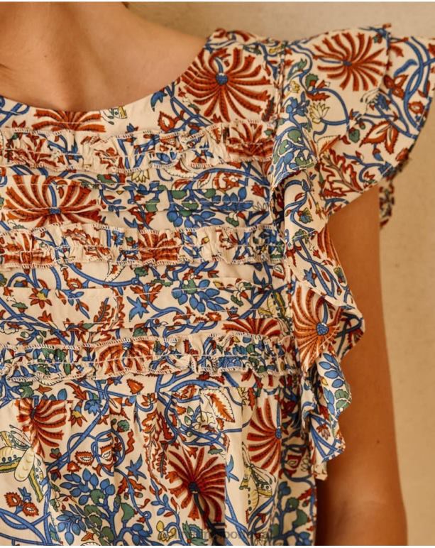 top tibéria babado Polin et moi JV4FH277 roupas cru