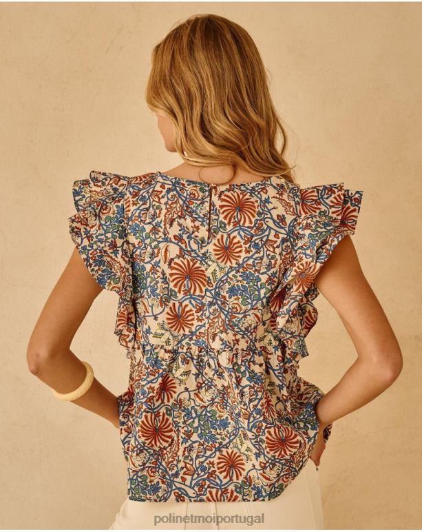 top tibéria babado Polin et moi JV4FH277 roupas cru