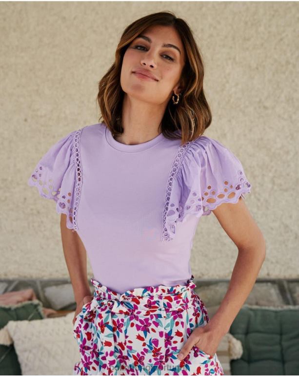 top trixie com babados Polin et moi JV4FH254 roupas malva