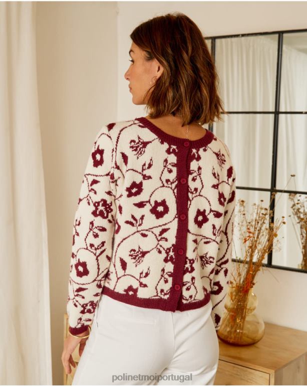 cardigã estampado sofia Polin et moi JV4FH357 roupas cru