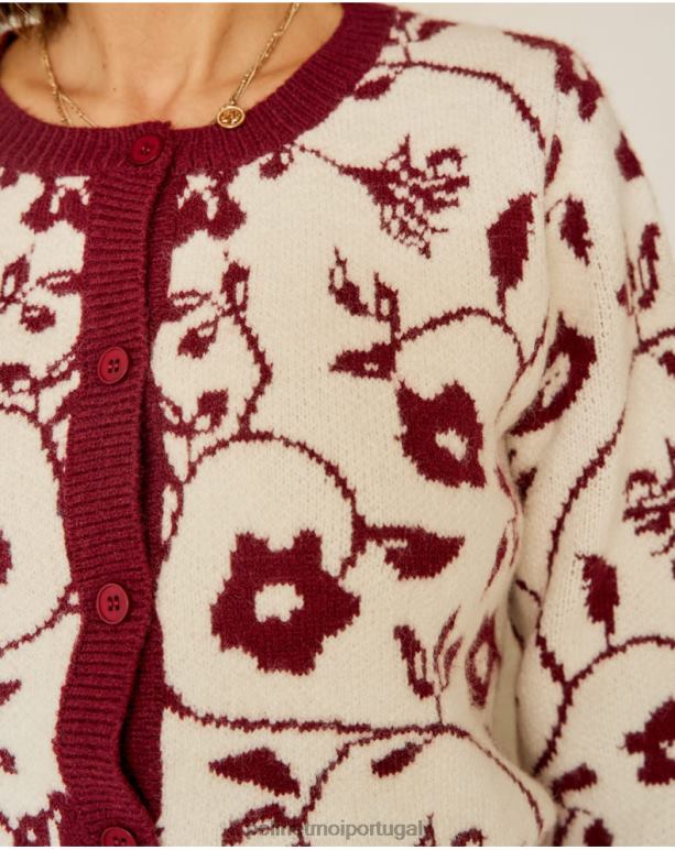 cardigã estampado sofia Polin et moi JV4FH357 roupas cru