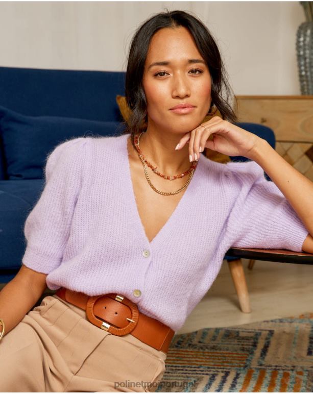 cardigan ponto clarisa Polin et moi JV4FH351 roupas lilás