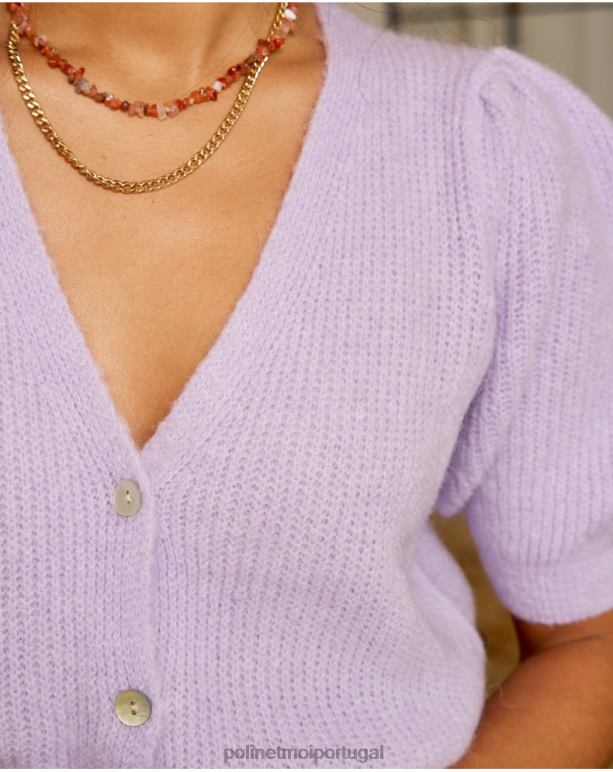 cardigan ponto clarisa Polin et moi JV4FH351 roupas lilás