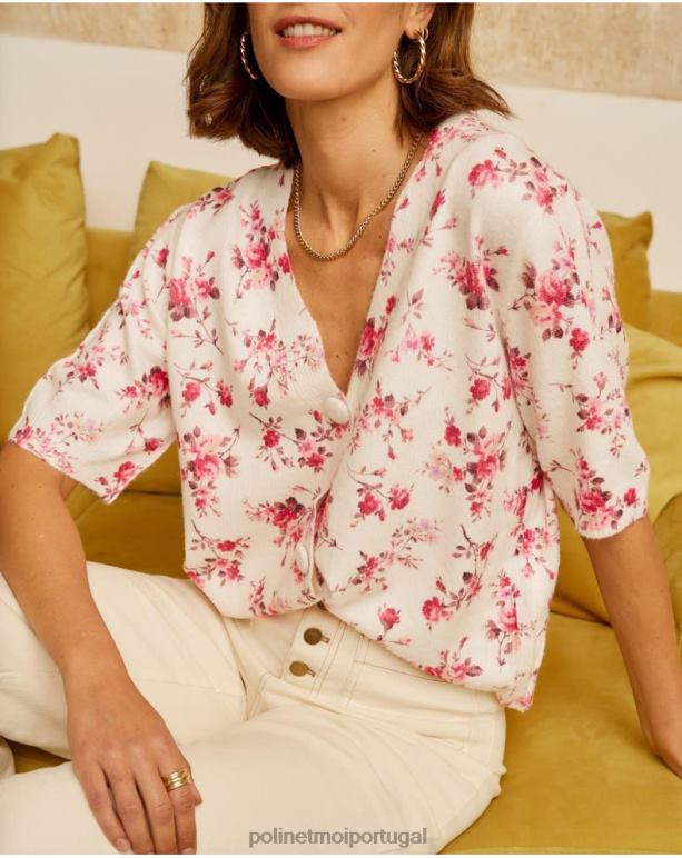 casaco floral famara Polin et moi JV4FH352 roupas rosa