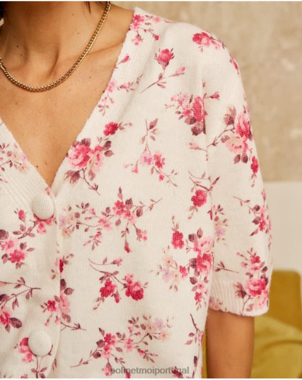 casaco floral famara Polin et moi JV4FH352 roupas rosa