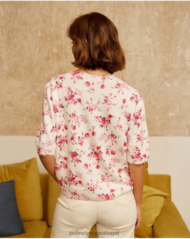 casaco floral famara Polin et moi JV4FH352 roupas rosa