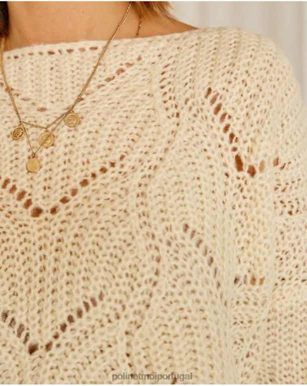 suéter largo priscilla Polin et moi JV4FH354 roupas cru