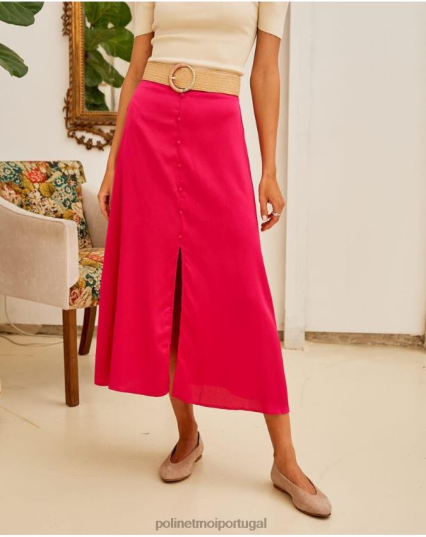 saia de botão maeva Polin et moi JV4FH313 roupas cereja