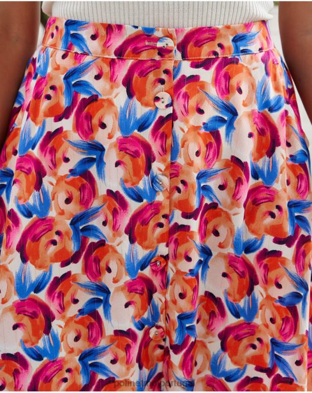 saia flores hannah Polin et moi JV4FH320 roupas laranja