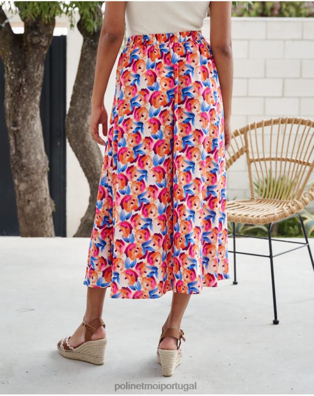 saia flores hannah Polin et moi JV4FH320 roupas laranja