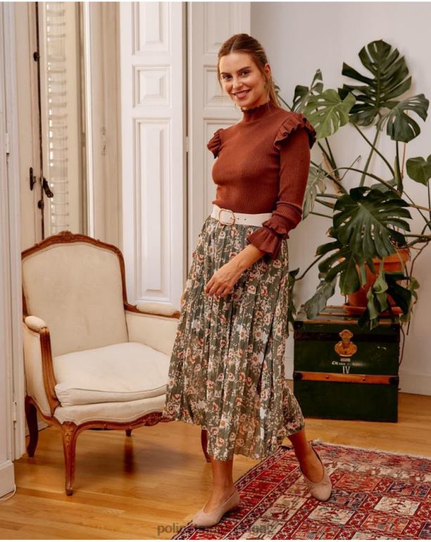 saia plissada dunia Polin et moi JV4FH299 roupas caqui