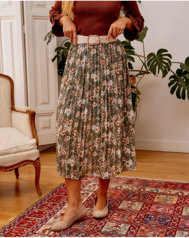 saia plissada dunia Polin et moi JV4FH299 roupas caqui