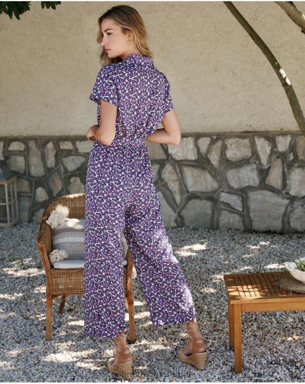 macaco floral benazir Polin et moi JV4FH104 roupas roxo