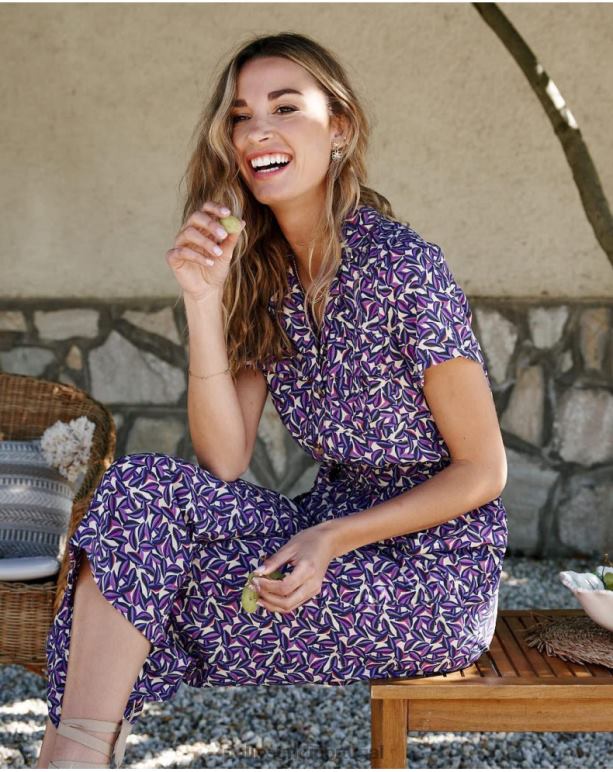 macaco floral benazir Polin et moi JV4FH104 roupas roxo