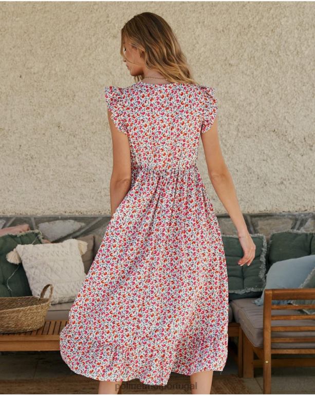 vestido assimétrico bessie Polin et moi JV4FH117 roupas cru