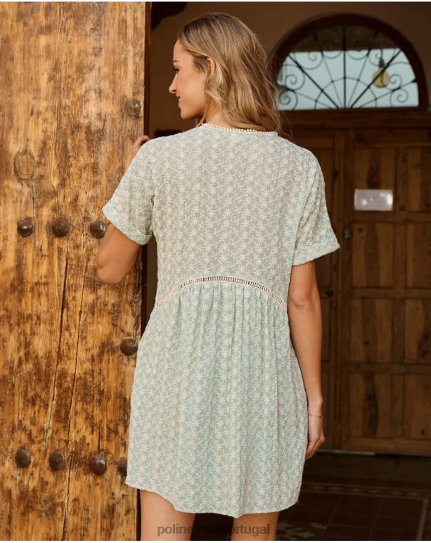 vestido babydoll magdalena Polin et moi JV4FH38 roupas água verde