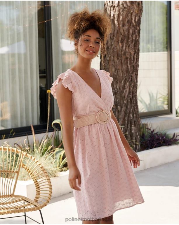 vestido batista carmina Polin et moi JV4FH22 roupas rosa