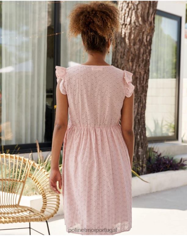 vestido batista carmina Polin et moi JV4FH22 roupas rosa