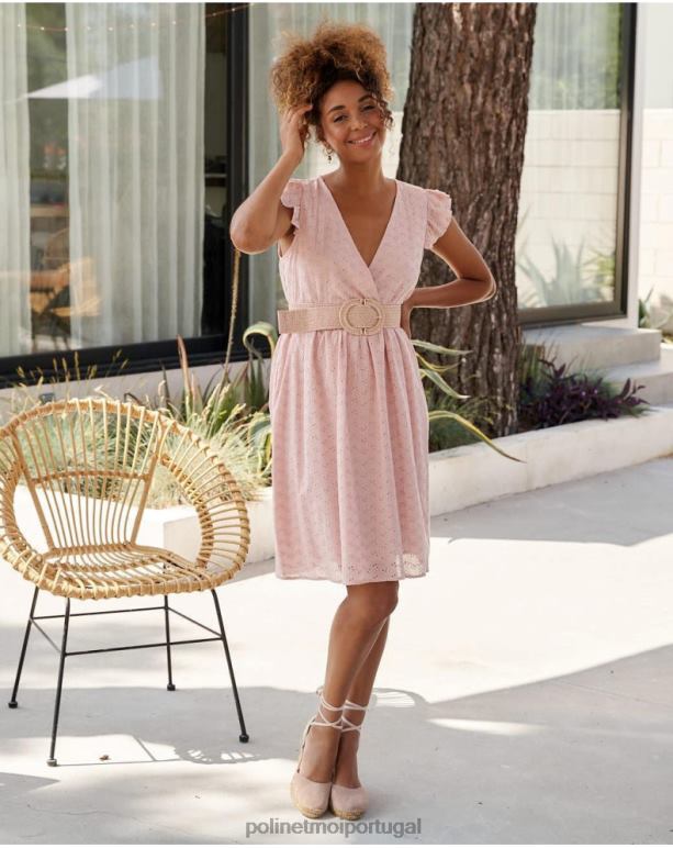 vestido batista carmina Polin et moi JV4FH22 roupas rosa